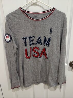 Polo Ralph Lauren Team USA Long Sleeve Shirt Mens U.S. Medium